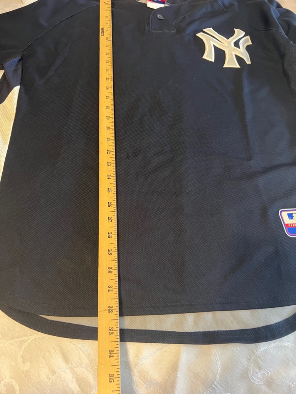 New York Yankees MENS Navy Baseball Jersey - Picture 6 of 9